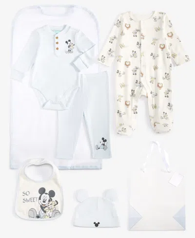 Disney Baby Boys 7-pc. Mickey Mouse Sleep-n-play Gift Set In Blue