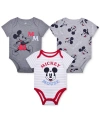DISNEY BABY BOYS MICKEY MOUSE BODYSUITS, PACK OF 3