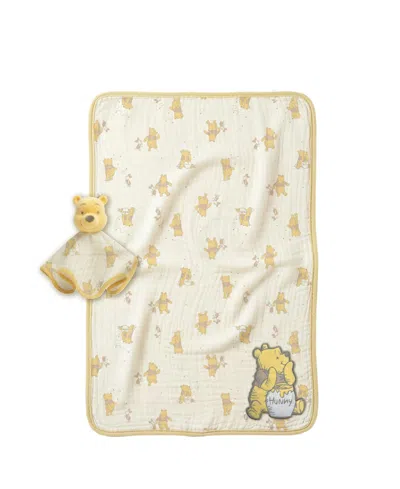 Disney Baby Boys' Or Girls' Printed Pooh Gauze Blanket In Multi