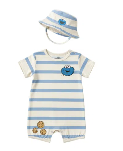 Disney Baby Boys' Short-sleeve Romper And Hat, 2-piece Set In Multi