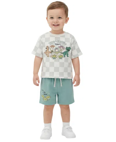 Disney Baby Boys' Toy Story Short-sleeve T-shirt And Shorts, 2-piece Set In Multi