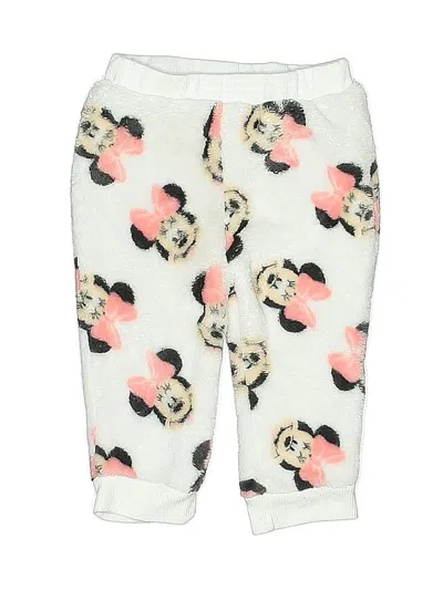 Pre-owned Disney Baby Babies' Fleece Pants In White