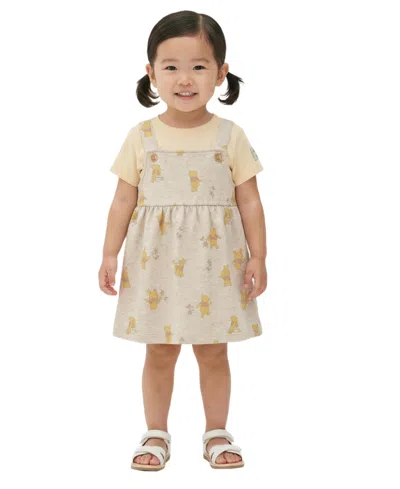 Disney Baby Girls' Printed Winne The Pooh Jumper And T-shirt, 2-piece Set In Neutral