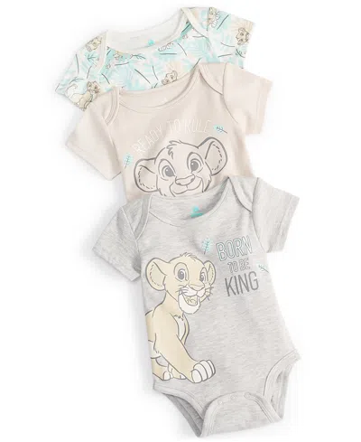 Disney Baby Lion King Bodysuits, Pack Of 3 In Assorted