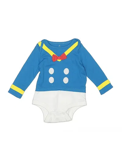 Pre-owned Disney Baby Babies' Long Sleeve Onesie In Blue