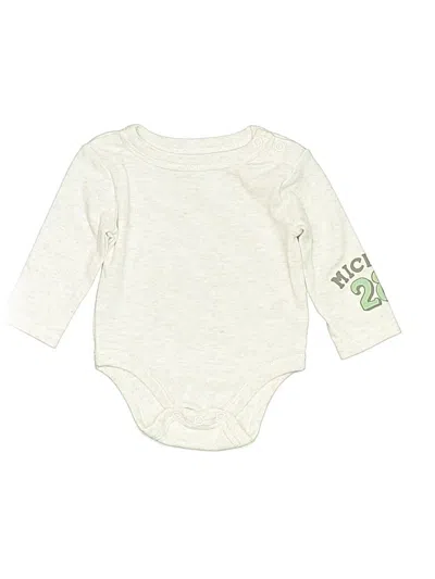 Pre-owned Disney Baby Babies' Long Sleeve Onesie In Ivory
