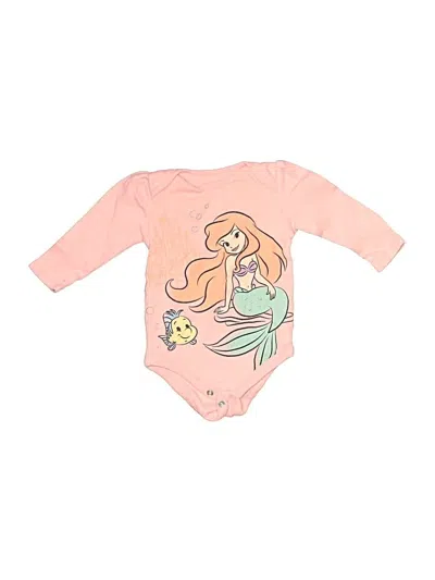 Pre-owned Disney Baby Babies' Long Sleeve Onesie In Pink