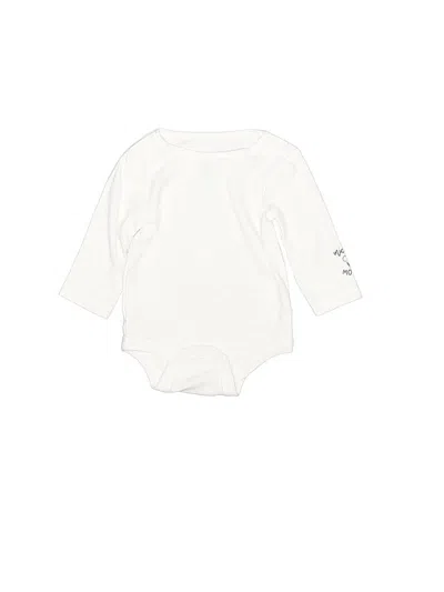 Pre-owned Disney Baby Babies' Long Sleeve Onesie In White