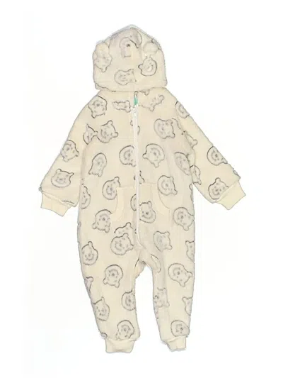 Pre-owned Disney Baby Babies' Long Sleeve Onesie In White