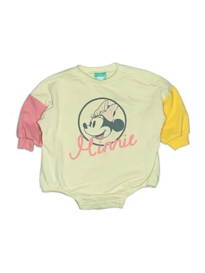 Pre-owned Disney Baby Babies' Long Sleeve Onesie In Yellow