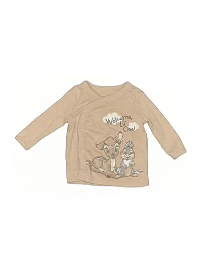 Pre-owned Disney Baby Babies' Long Sleeve Top Tan Tops