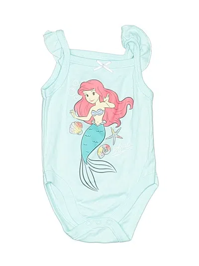 Pre-owned Disney Baby Babies' Short Sleeve Onesie In Blue