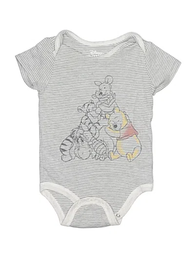 Pre-owned Disney Baby Babies' Short Sleeve Onesie In Gray