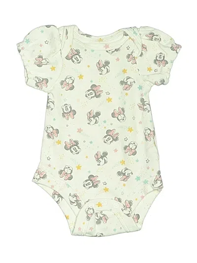 Pre-owned Disney Baby Babies' Short Sleeve Onesie In Green