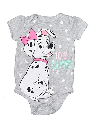 Pre-owned Disney Baby Babies' Short Sleeve Onesie In Silver