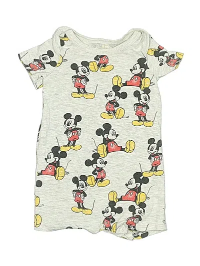 Pre-owned Disney Baby Babies' Short Sleeve Outfit In Gray
