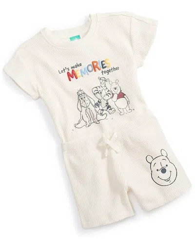 Disney Baby Winnie-the-pooh T-shirt & Shorts, 2 Piece Set In White