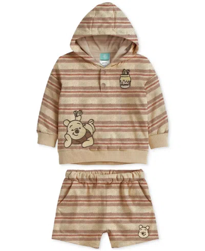 Disney Baby Winnie-the-pooh Terry Hoodie & Shorts, 2 Piece Set
