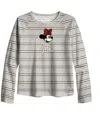 Disney Big Girls Minnie New York Long Sleeve T-shirt In Gray