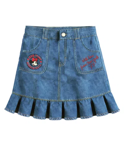 Disney Kids' Big Girls Minnie Pleated Skirt In Blue