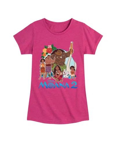 Disney Kids' Big Girls Moana 2 Graphic Short Sleeve Tee In Pink