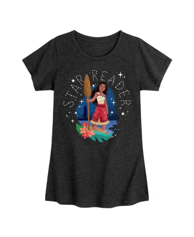 Disney Kids' Big Girls Moana 2 Star Reader Graphic Short Sleeve Tee In Black