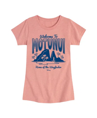 Disney Kids' Big Girls Moana 2 Welcome To Motunui Graphic Short Sleeve Tee In Pink