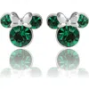 Disney Birthstone Stud Earrings In Green