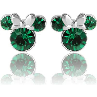 Disney Birthstone Stud Earrings In Green