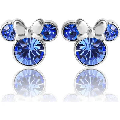 Disney Birthstone Stud Earrings In Blue