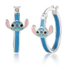 Disney Blue Crystal Enamel Hoop Earring In Blue