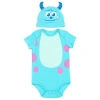 Disney Babies'  Bodysuit & Hat Set In Blue