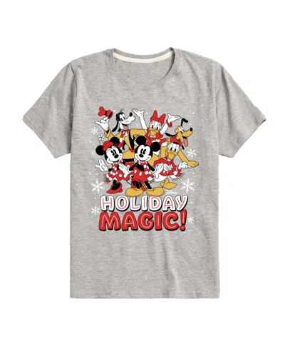 Disney Kids' Boys' 8-20 Mickey And Friends Holiday Magic Graphic Short-sleeve T-shirt In Gray