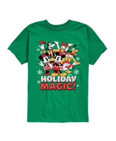 Disney Kids' Boys' 8-20 Mickey And Friends Holiday Magic Graphic Short-sleeve T-shirt In Green