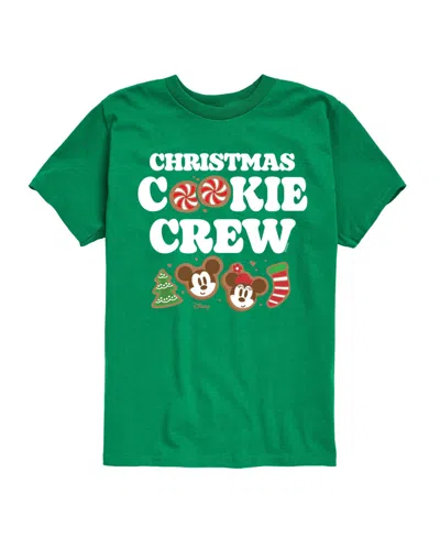 Disney Kids' Boys' 8-20 Mickey And Minney Christmas Cookie Crewneck Graphic Short-sleeve T-shirt In Green