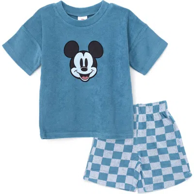 Disney Kids'  Boys' Loop Terry 2-piece T-shirt And Shorts Set In Blue