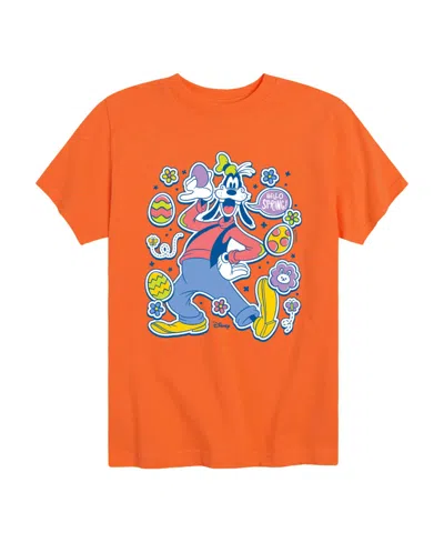 Disney Babies' Boys' Toddler 2t-5t Easter Stickers Short-sleeve Graphic T-shirt In Orange