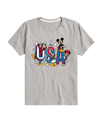 Disney Babies' Boys' Toddler 2t-5t Mickey And Friends Usa Short-sleeve Graphic T-shirt In Brown