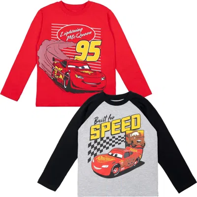 Disney Kids'  Cars 2-piece Long Sleeve T-shirts In Red