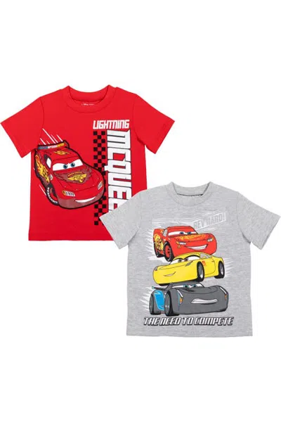 Disney Kids'  Cars Lightning Mcqueen 2-piece Short Sleeve T-shirt Set In Multi