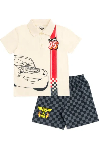 Disney Kids'  Cars Lightning Mcqueen 2-piece Polo Shirt And Shorts Set In Multi