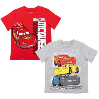 Disney Kids'  Cars Lightning Mcqueen 2-piece Short Sleeve T-shirt Set In Multi