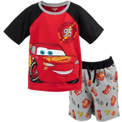 Disney Kids'  Cars Lightning Mcqueen 2-piece T-shirt And Shorts Set In Red