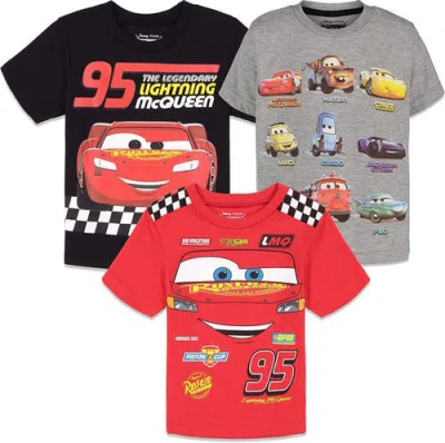 Disney Kids'  Cars Lightning Mcqueen 3-pack T-shirts In Multi
