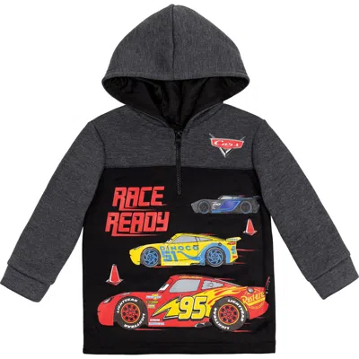Disney Kids'  Cars Lightning Mcqueen Half Zip Hoodie In Black
