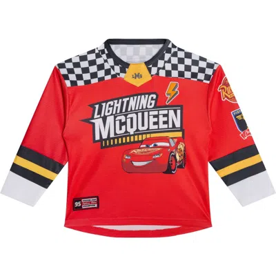 Disney Kids'  Cars Lightning Mcqueen Long Sleeve Tee In Red