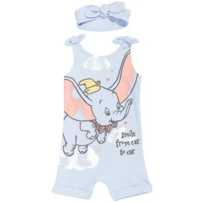 Disney Babies'  Classics Toddler Girls' 2-piece Sleeveless Romper And Headband Set In Blue