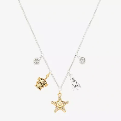 Disney Classics Womens 10k Gold Over Brass Pure Silver Over Brass 16 Inch Collar Necklace