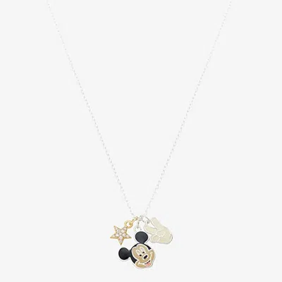 Disney Classics Womens 14k Gold Over Brass 16 Inch Cable Chain Necklace In Silver