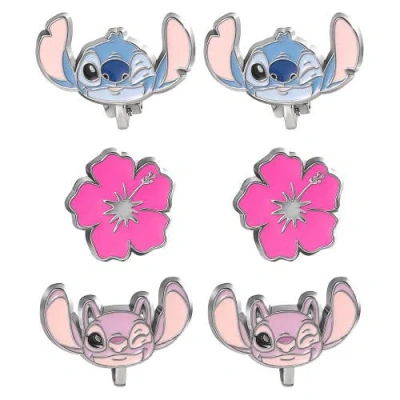 Disney Kids'  Clip-on 3 Piece Earring Set In Multi